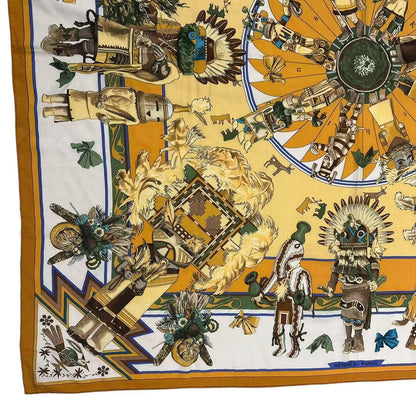 Hermes Scarf Carre 140 Large Kachina Cashmere Yellow — view 5