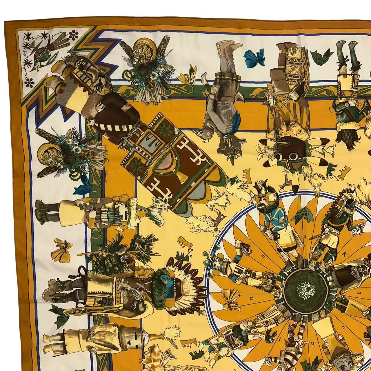 Hermes Scarf Carre 140 Large Kachina Cashmere Yellow — view 2