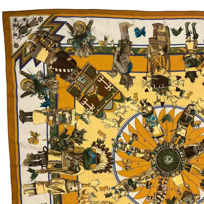 Hermes Scarf Carre 140 Large Kachina Cashmere Yellow — view 2