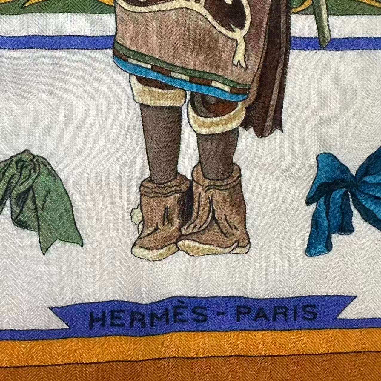 Hermes Scarf Carre 140 Large Kachina Cashmere Yellow — view 8