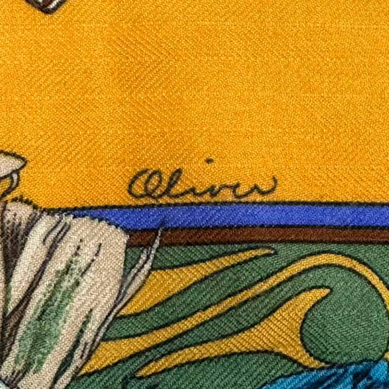 Hermes Scarf Carre 140 Large Kachina Cashmere Yellow — view 4