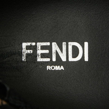 Fendi Zucca Sneakers 8 Brown Black Canvas Leather — view 6