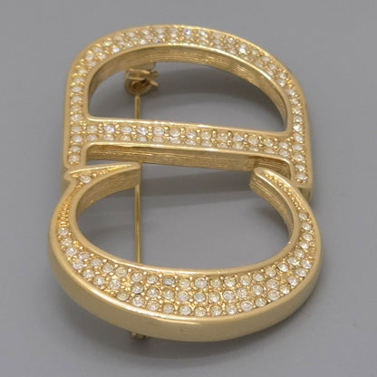 Dior CD Brooch 6.28 cm CD Signature Crystal Gold — view 3