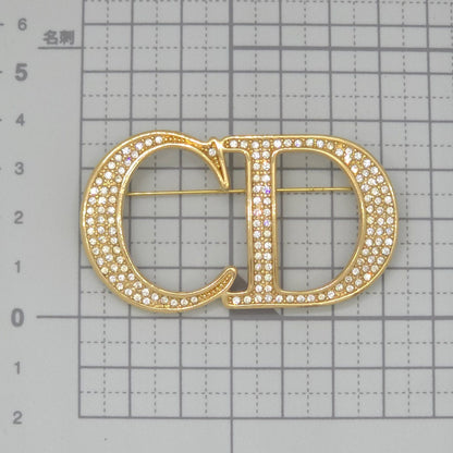 Dior CD Brooch 6.28 cm CD Signature Crystal Gold — view 9
