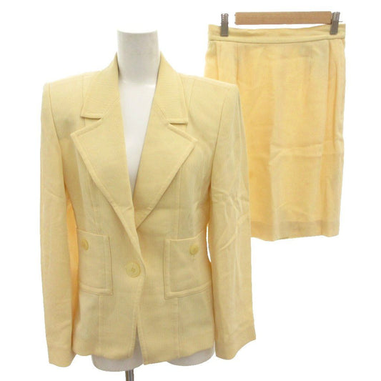 Saint Laurent Suit Jacket & Skirt Set Knee Length 36 Yellow