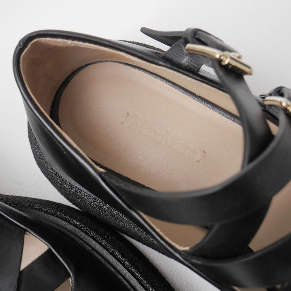 Max Mara Rockballet Loafers 37.5 Strap Thick Sole Platform — view 6