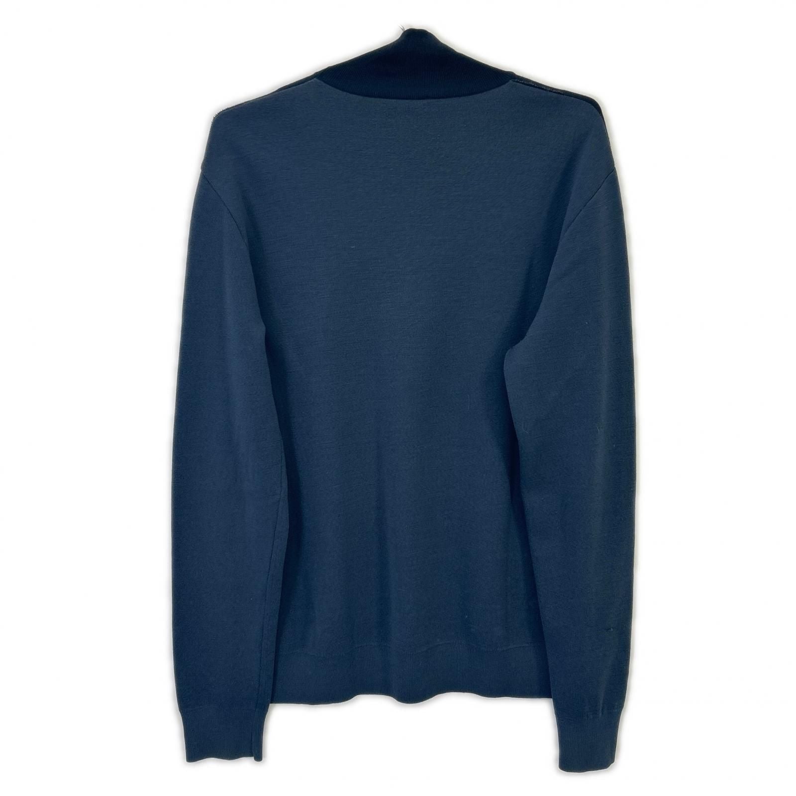 Prada Navy Wool High Neck Pullover Knit 52 Sweater — view 2