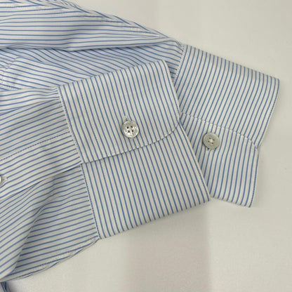 Louis Vuitton Doh Light Blue Cotton Striped Long Sleeve Shirt — view 8