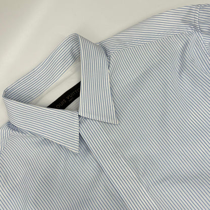 Louis Vuitton Doh Light Blue Cotton Striped Long Sleeve Shirt — view 7