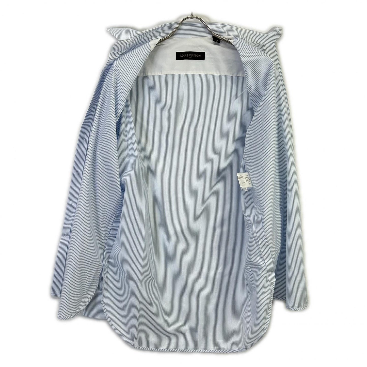 Louis Vuitton Doh Light Blue Cotton Striped Long Sleeve Shirt — view 3