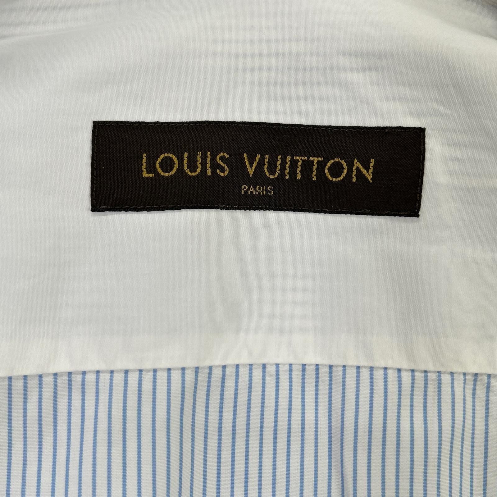 Louis Vuitton Doh Light Blue Cotton Striped Long Sleeve Shirt — view 4