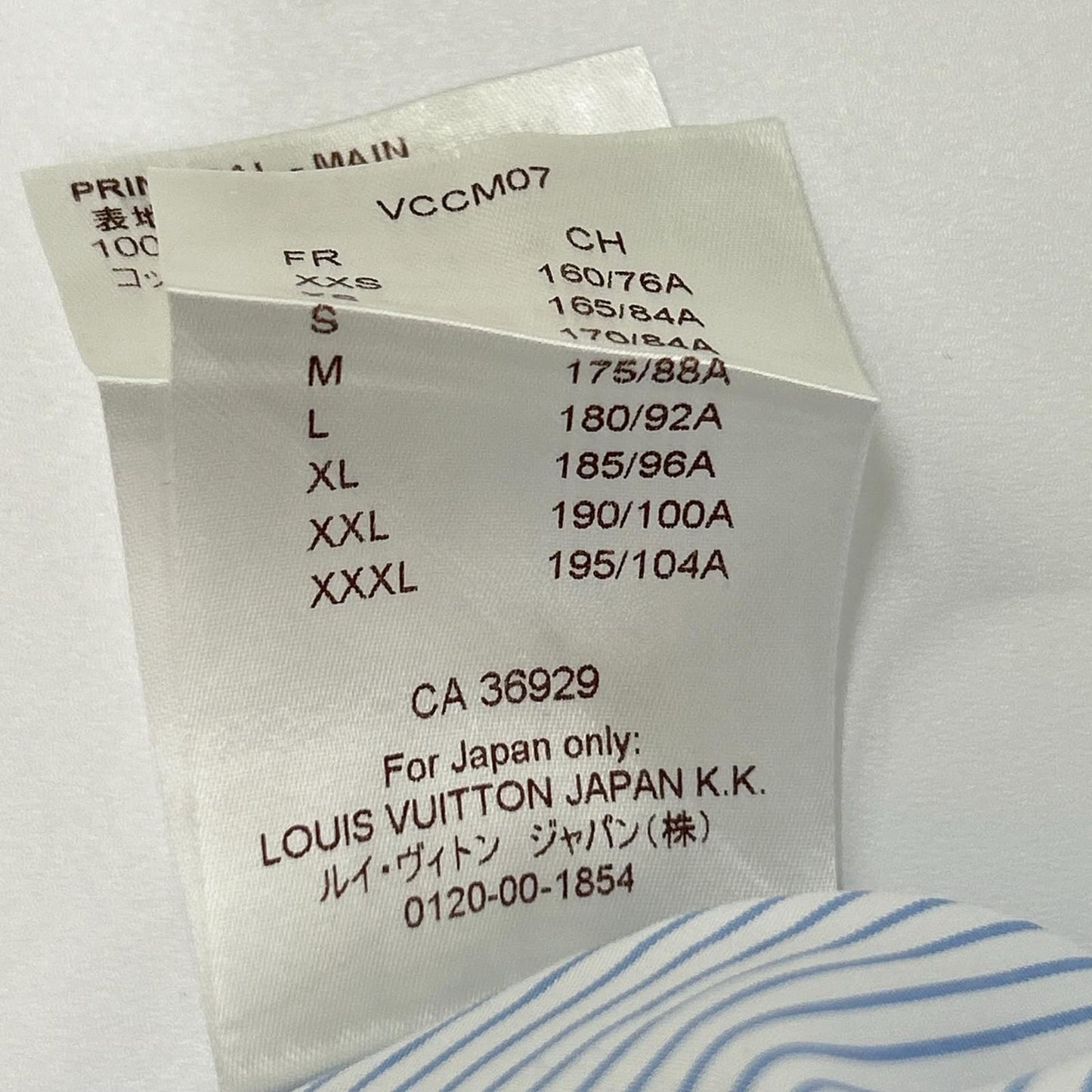 Louis Vuitton Doh Light Blue Cotton Striped Long Sleeve Shirt — view 5