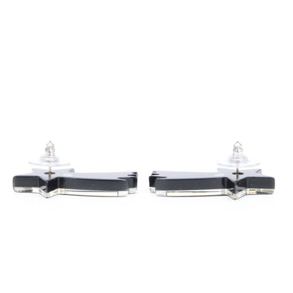 Chanel 17k Rhinestone CC Logo Shooting Star Earring — view 5