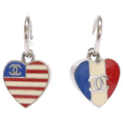 Chanel CC Logo American French Flag Motif Earring