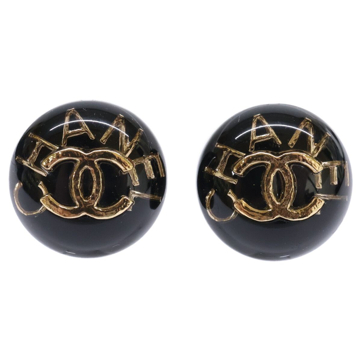 Chanel CC Logo Resin Metal Earring