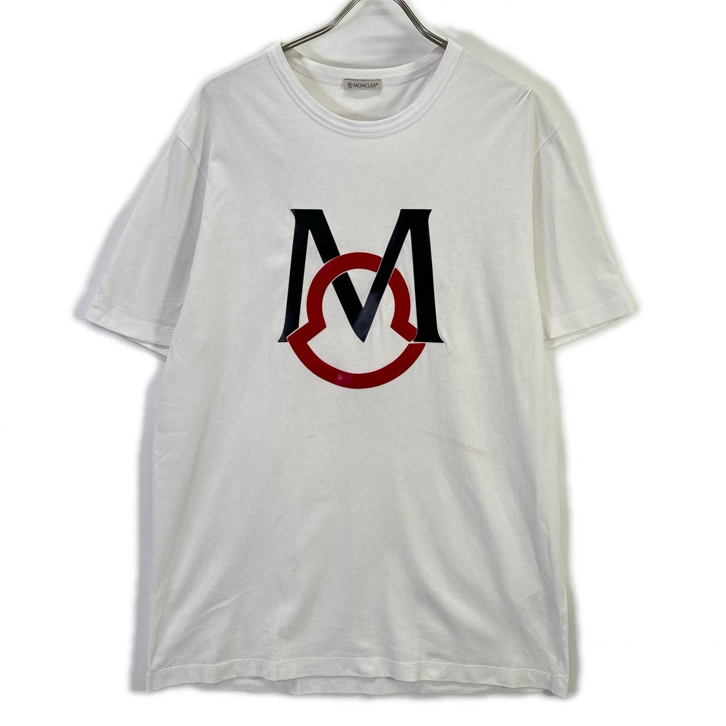 Moncler White Maglia Print T-Shirt XL