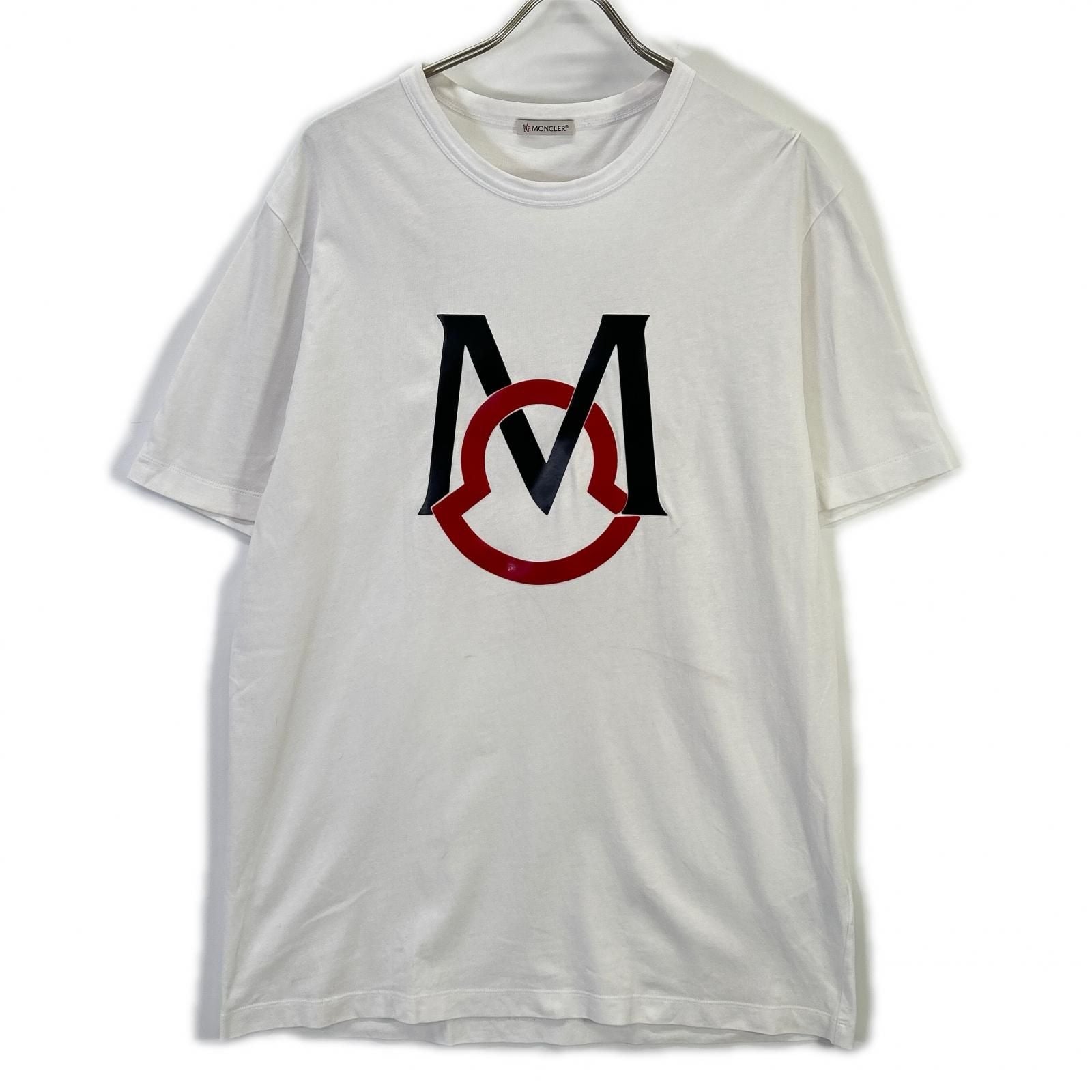 Moncler White Maglia Print T-Shirt XL