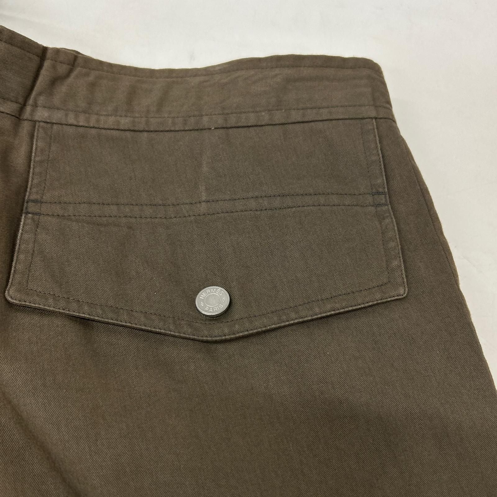 Hermes Khaki Cotton Series Pants 40 — view 7