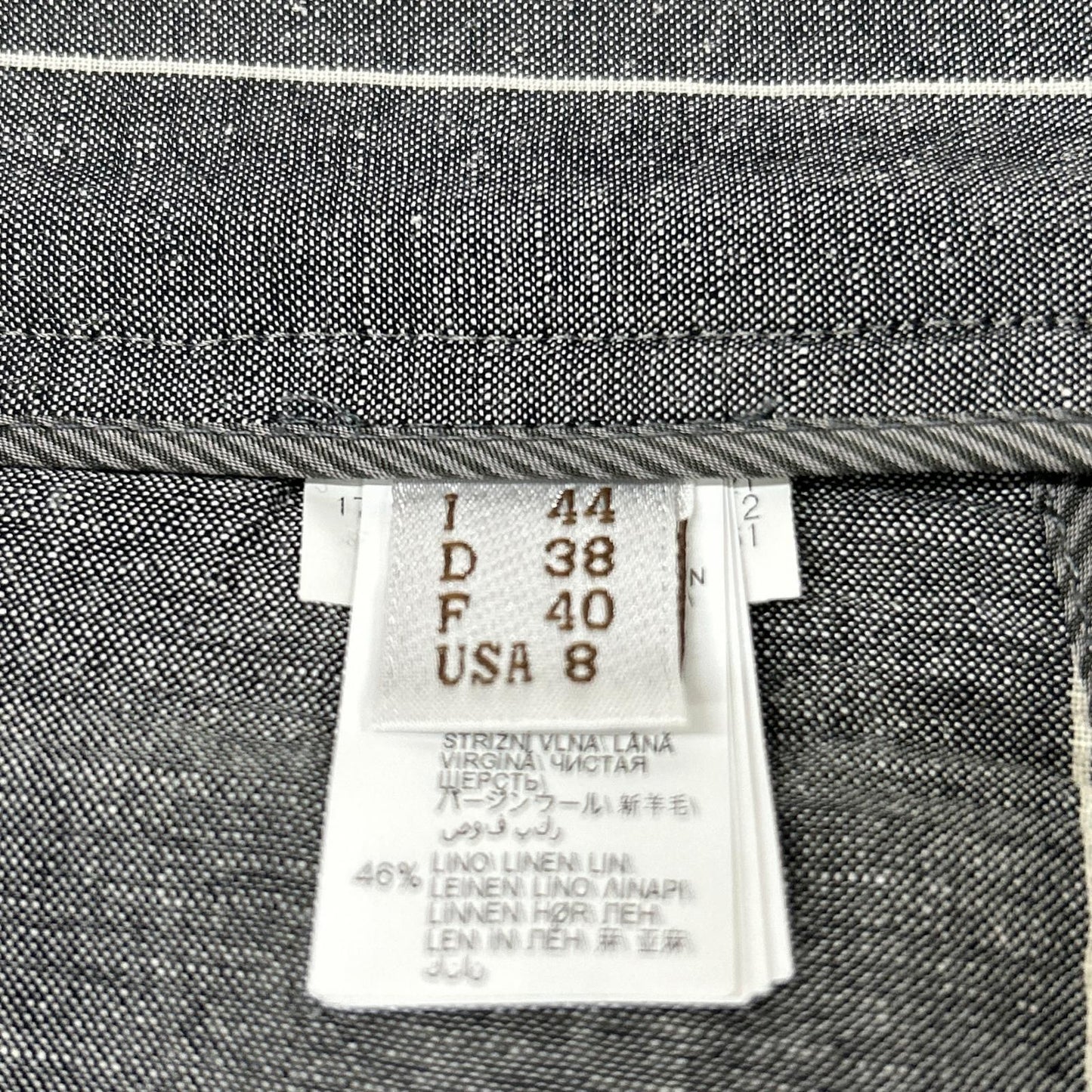 Brunello Cucinelli Gray Linen Cropped Length Pants 44 — view 4