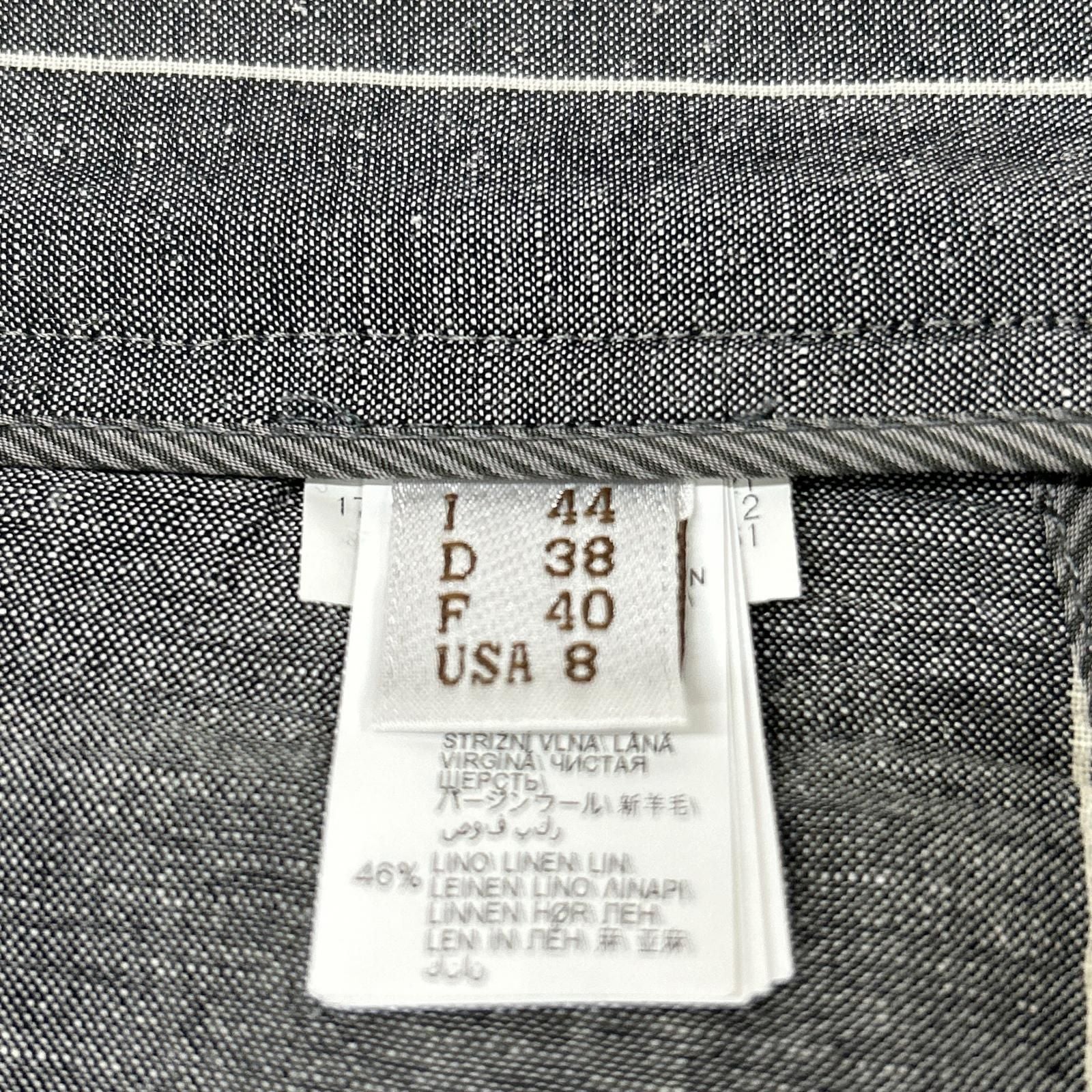 Brunello Cucinelli Gray Linen Cropped Length Pants 44 — view 4