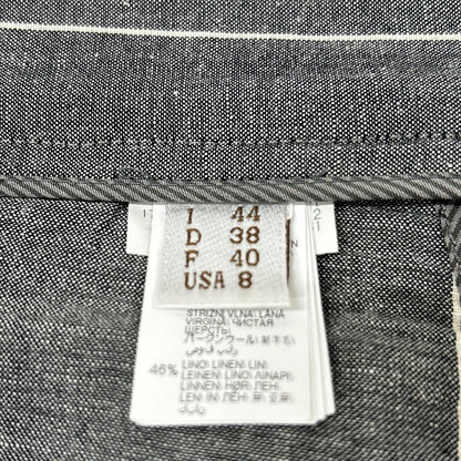 Brunello Cucinelli Gray Linen Cropped Length Pants 44 — view 4