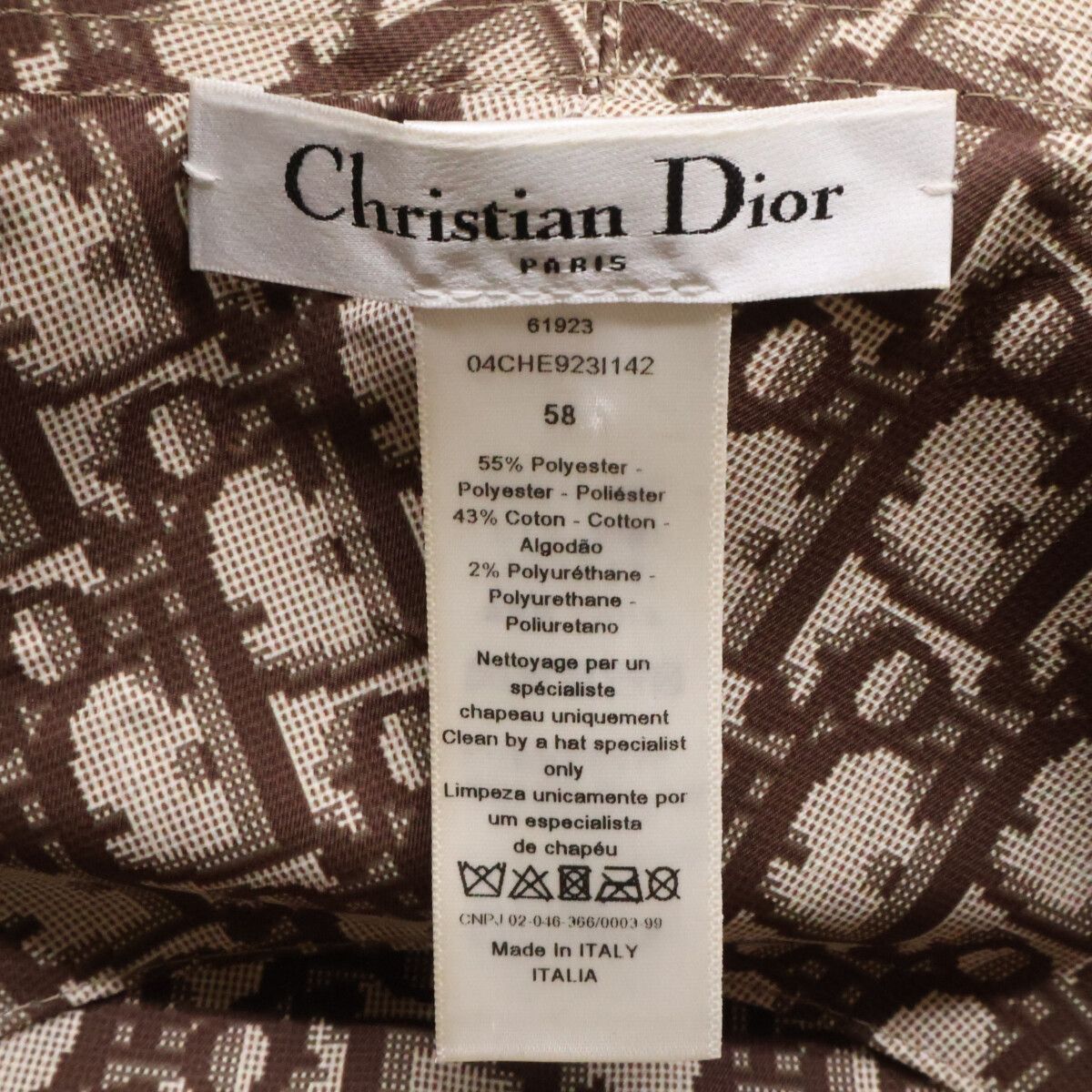 Dior Teddy-d Block Check Reversible Bob Hat 58 — view 7