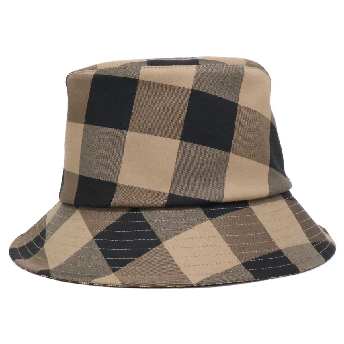 Dior Teddy-d Block Check Reversible Bob Hat 58 — view 4