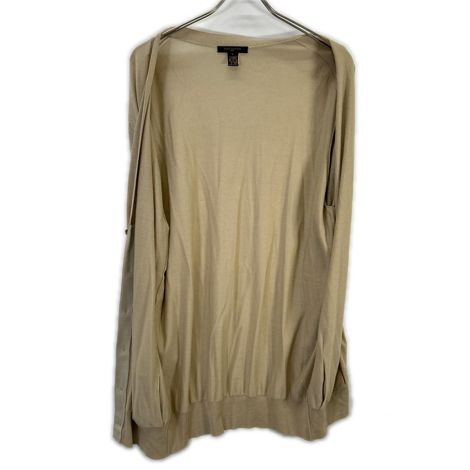 Louis Vuitton Beige Cashmere Silk Knit Cardigan — view 3