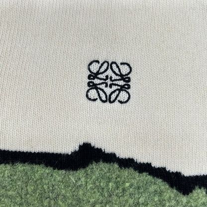 Loewe Ivory Herbarium Agram V-neck Deformed Knit XS Sweater — view 6