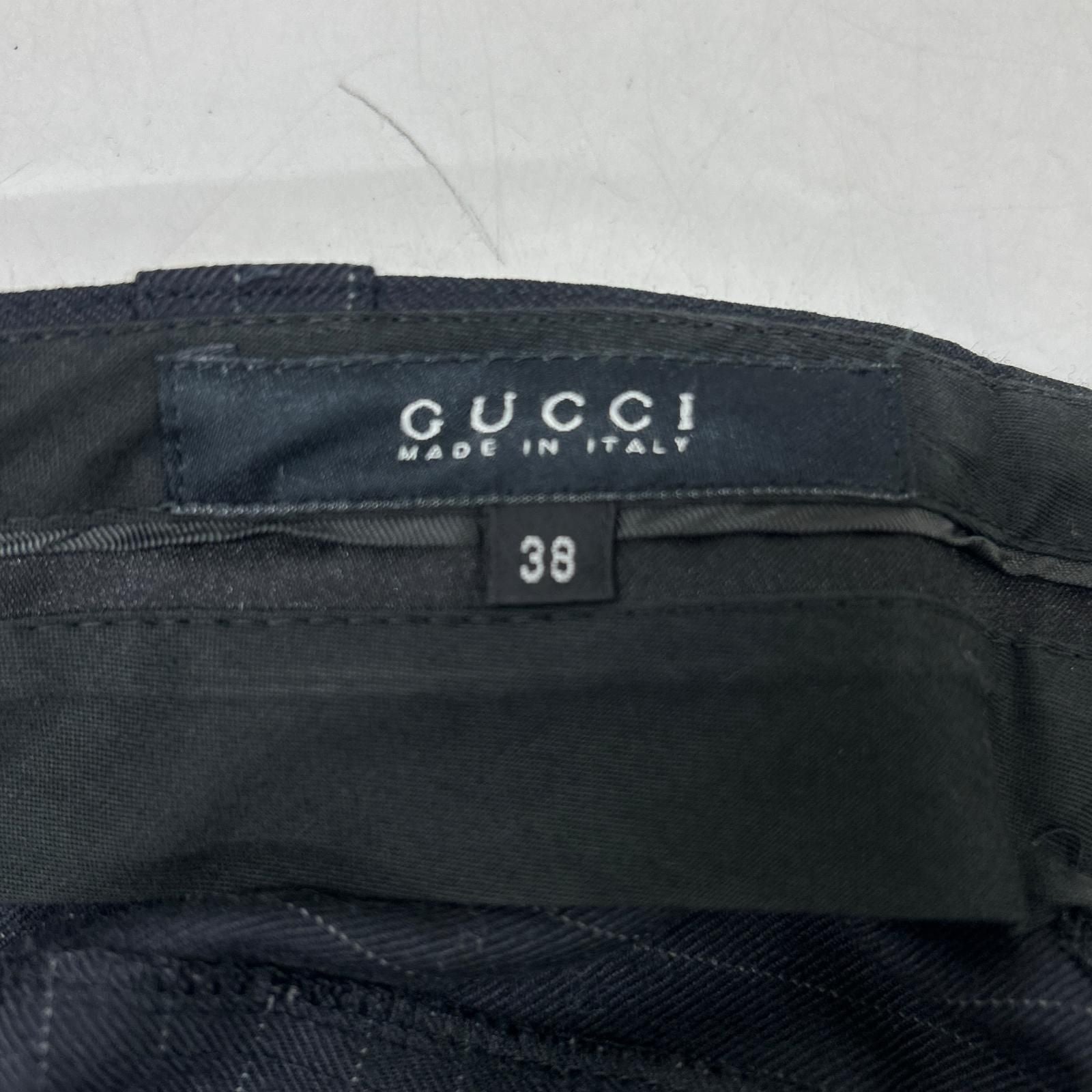 Gucci Black Pinstripe Pants 38 — view 4