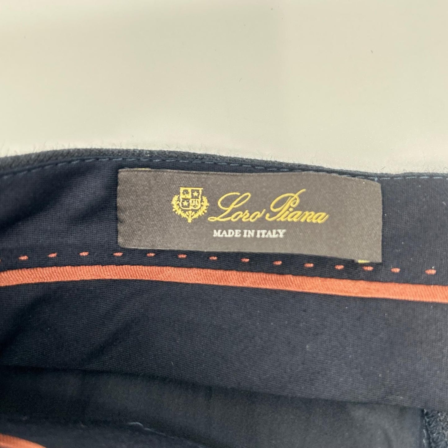 Loro Piana Navy Linen Wool Wide Trousers 40 Pants — view 3