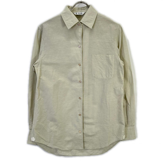 Loro Piana Beige Cotton Linen Andre Shirt