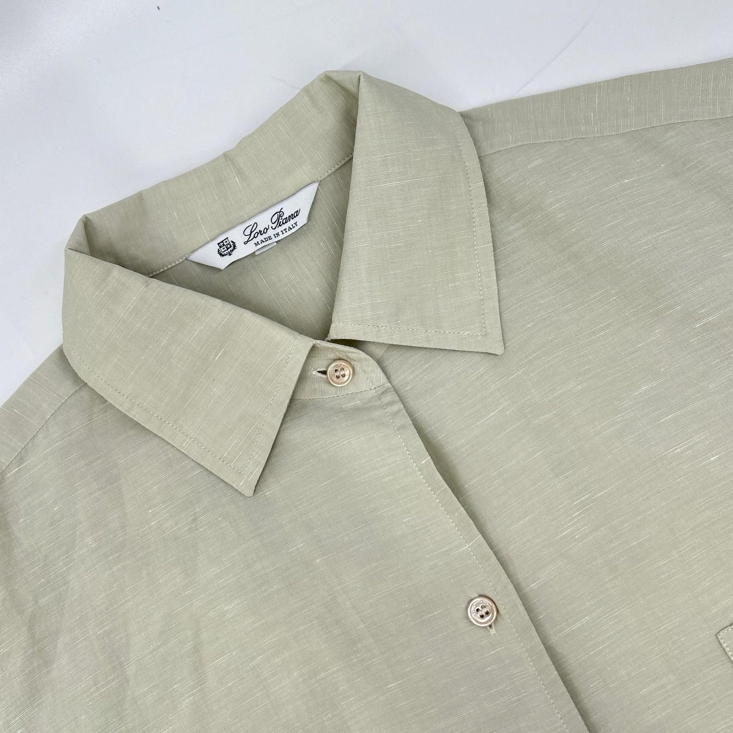 Loro Piana Beige Cotton Linen Andre Shirt — view 7