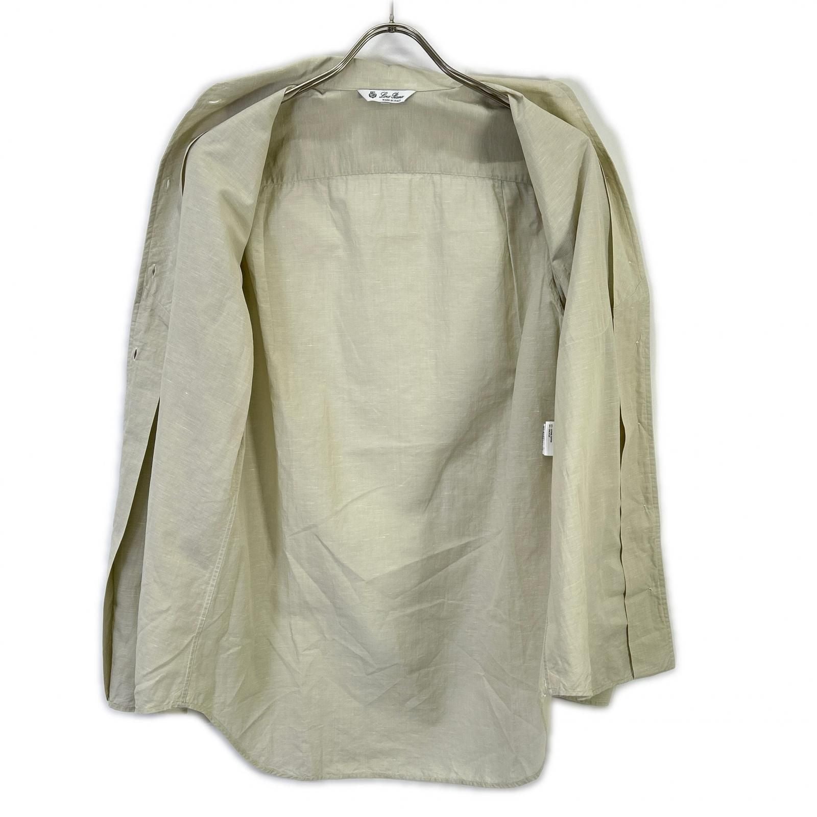 Loro Piana Beige Cotton Linen Andre Shirt — view 3