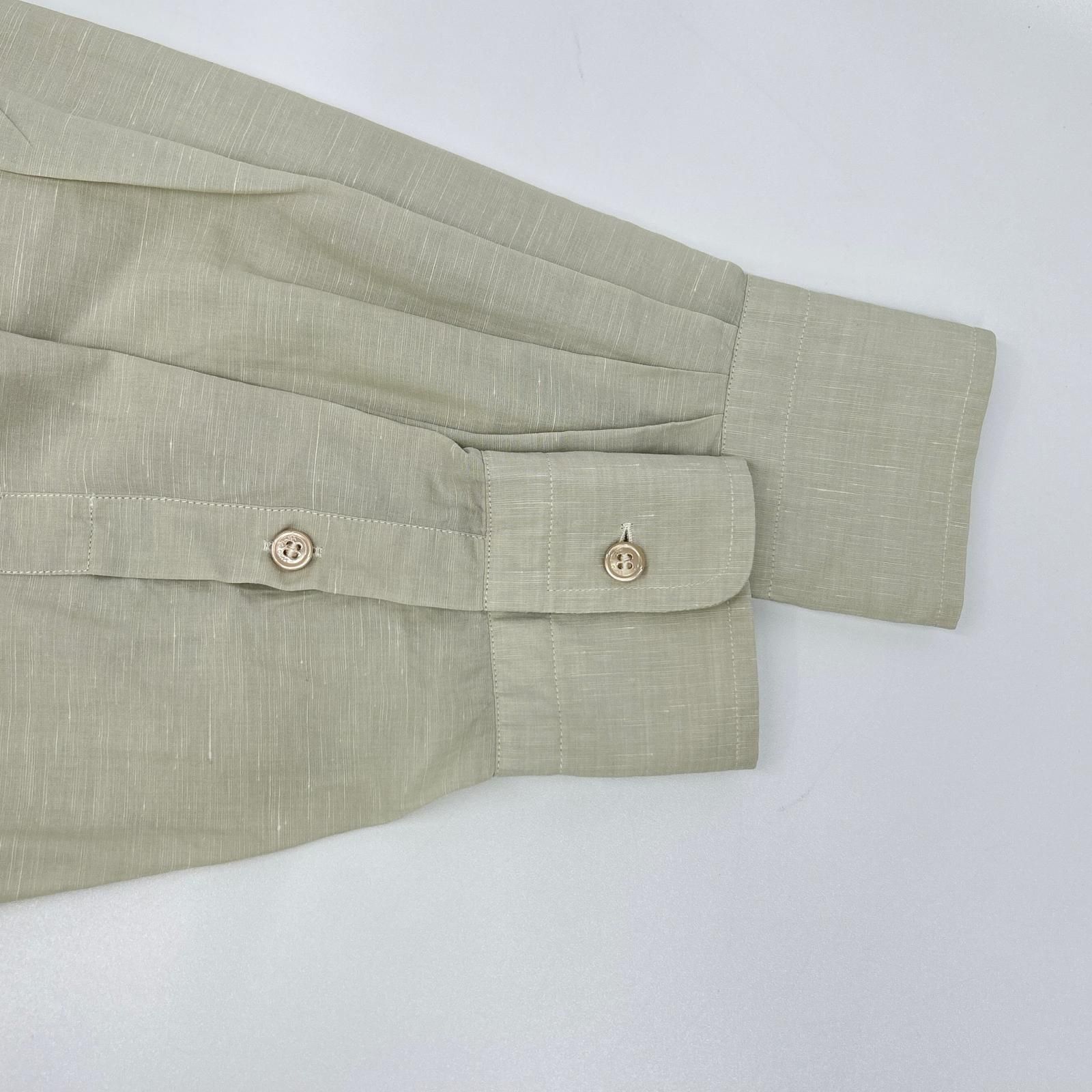 Loro Piana Beige Cotton Linen Andre Shirt — view 8