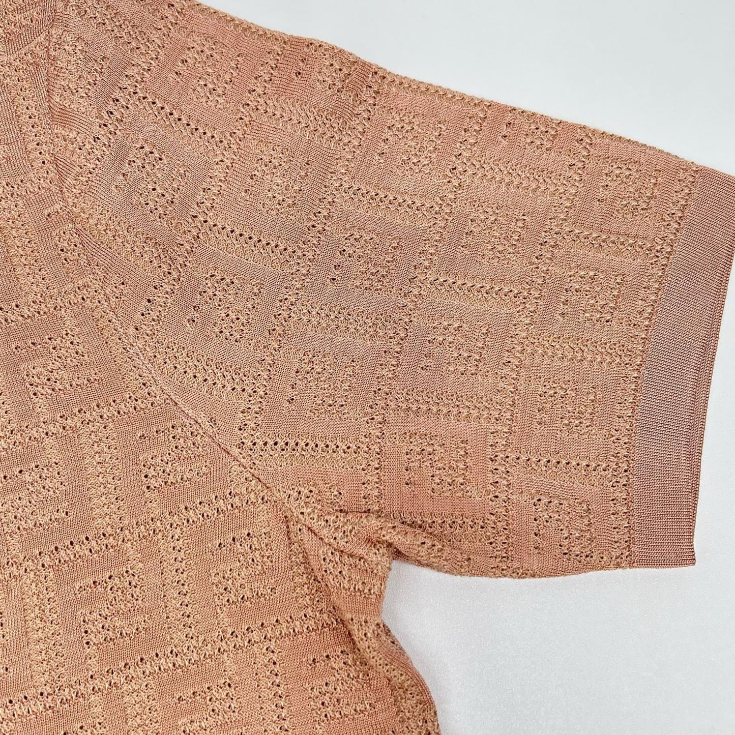 Fendi Pink Zucca Pattern Crew Neck S Knit Top 38 Sweater — view 8