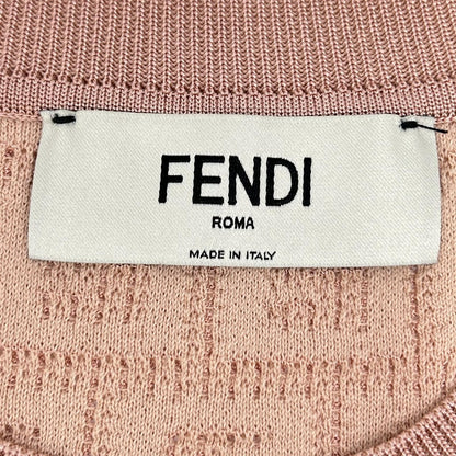 Fendi Pink Zucca Pattern Crew Neck S Knit Top 38 Sweater — view 3