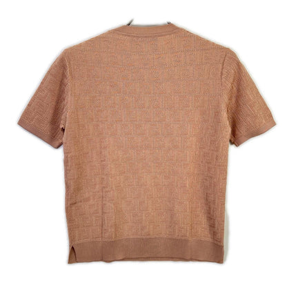 Fendi Pink Zucca Pattern Crew Neck S Knit Top 38 Sweater — view 2