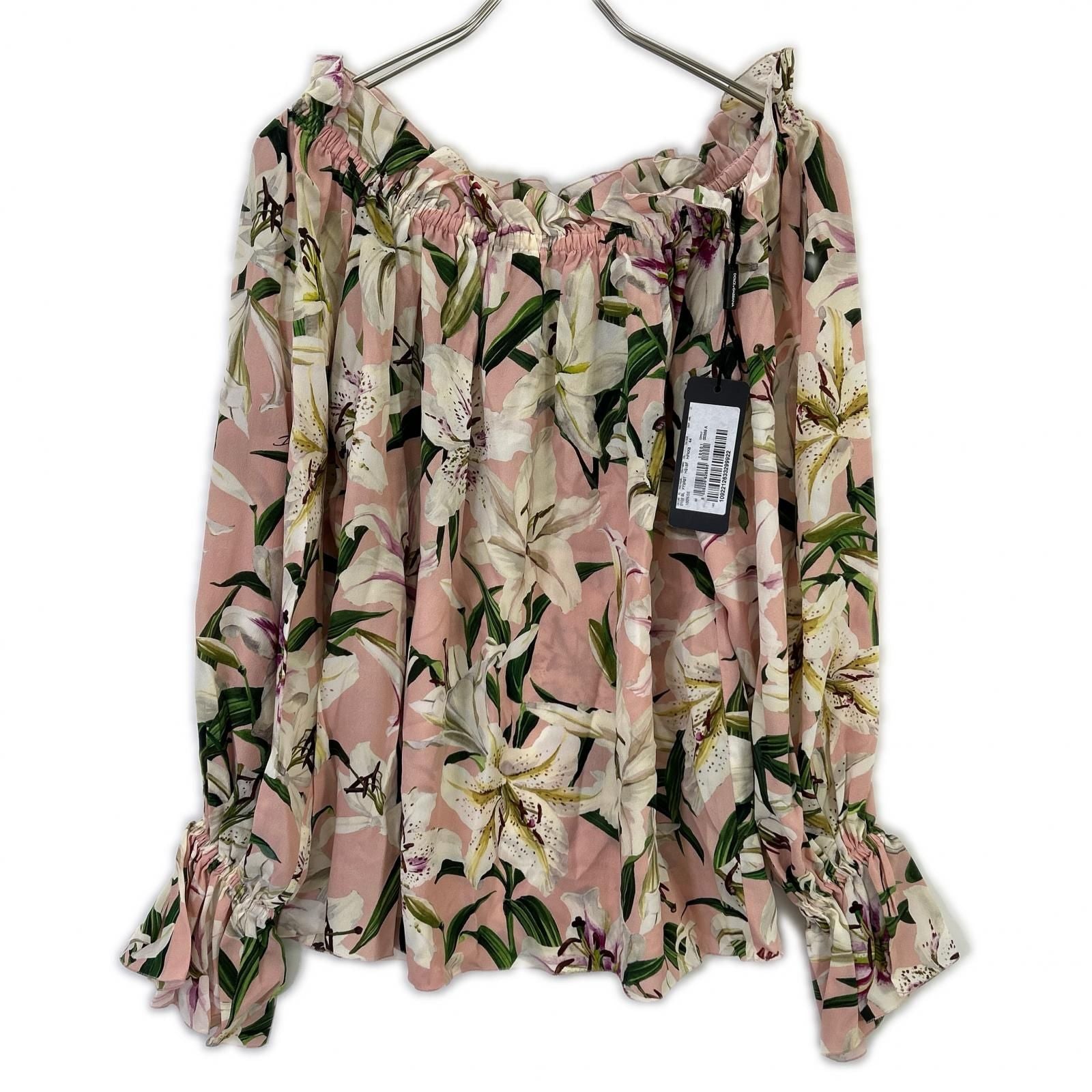 Dolce & Gabbana Flower Print Silk Blouse 44 — view 2