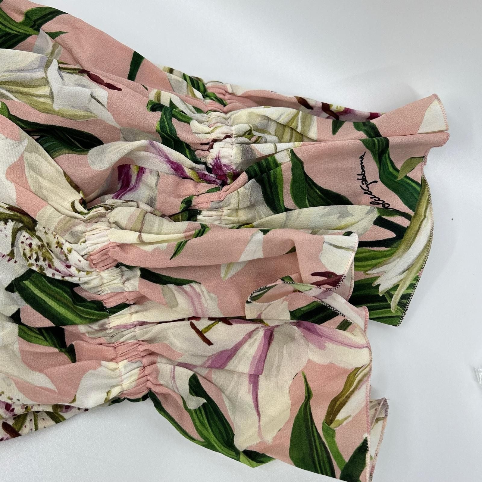 Dolce & Gabbana Flower Print Silk Blouse 44 — view 6