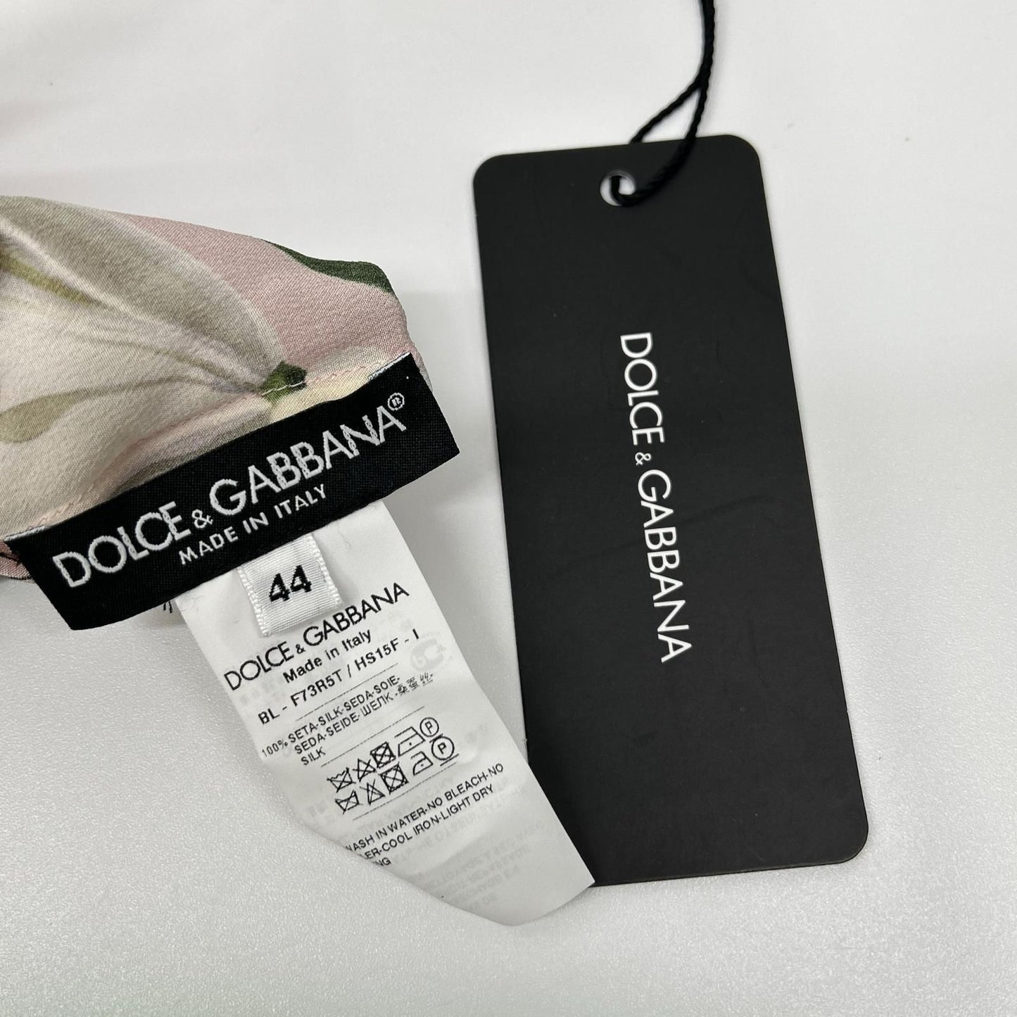 Dolce & Gabbana Flower Print Silk Blouse 44 — view 3