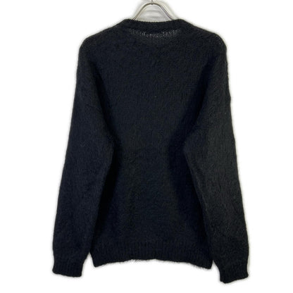 Saint Laurent Paris Black Logo Mohair Knit Sweater — view 2