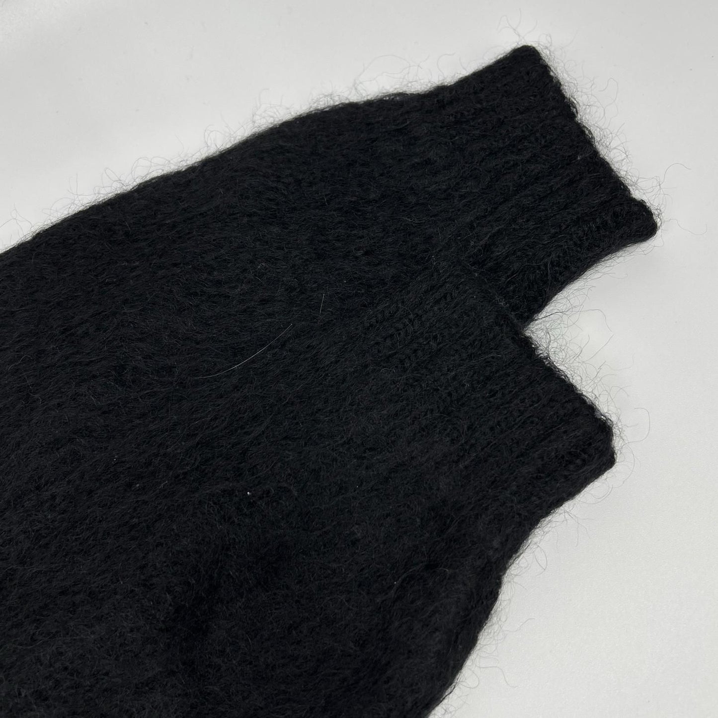Saint Laurent Paris Black Logo Mohair Knit Sweater — view 8