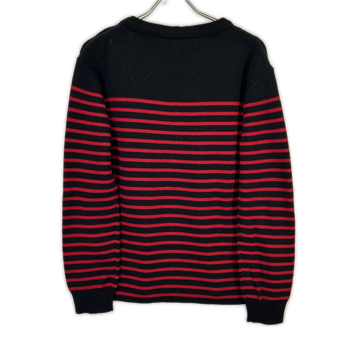 Saint Laurent Paris Border Pattern Knit Sweater — view 2