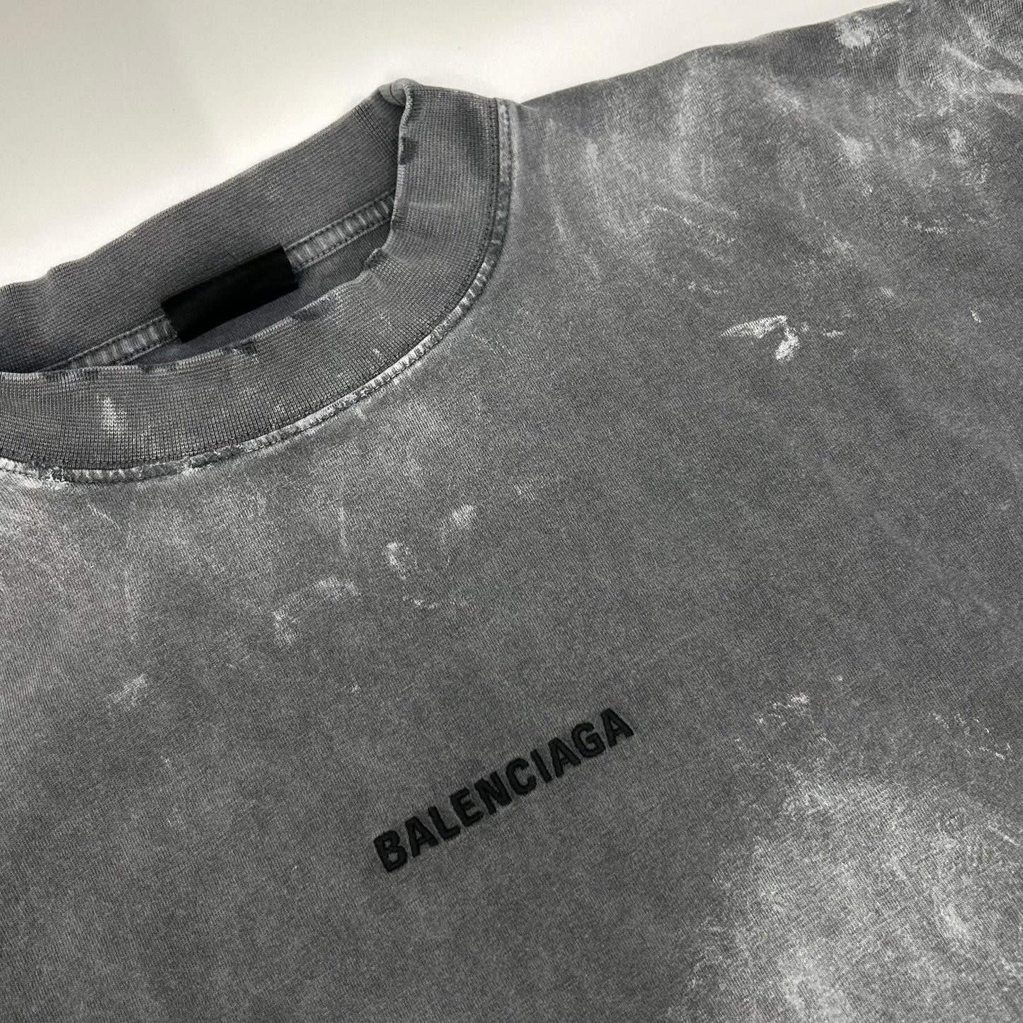 Balenciaga Back Logo Distressed Long Sleeve T-Shirt — view 8