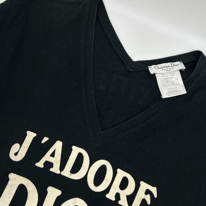 Dior Boutique Black Cotton Adore Logo Neck Sleeveless Top 40 — view 9