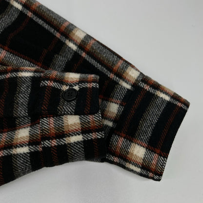 Celine Wool Twill Multicolor Check Loose Shirt 38 — view 7
