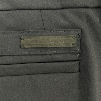 Prada Navy Virgin Wool Pleated Tapered Trousers 40 Pants — view 3