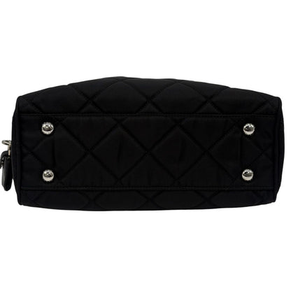 Prada Shoulder Bag Tessuto Impuntu Quilted Stitch Triangle Logo Chain Nylon — view 7