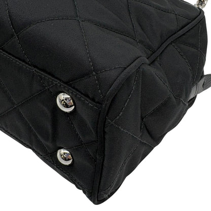 Prada Shoulder Bag Tessuto Impuntu Quilted Stitch Triangle Logo Chain Nylon — view 9